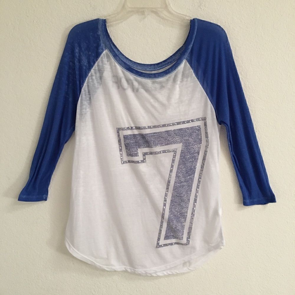 Bethany Mota Y2K burnout raglan baseball Tee L Motavator‎